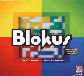 Picture of the Blokus game box.