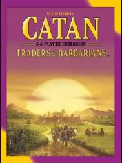 Picture of the Catan: Traders & Barbarians 5-6 Player Extension game box.
