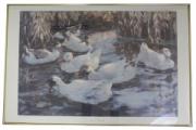 Image of Ducks By a River Bank art print