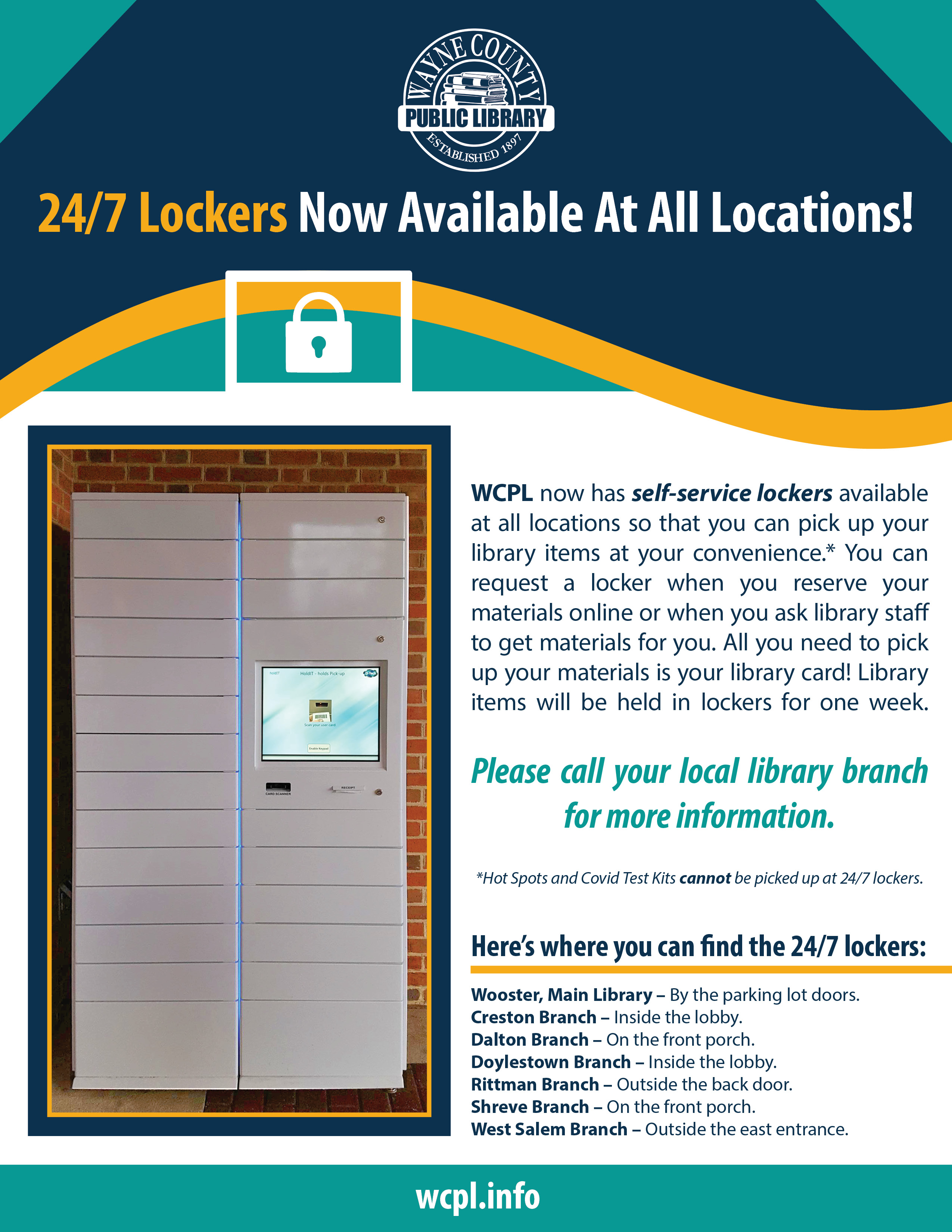 24/7 Lockers Now Available!